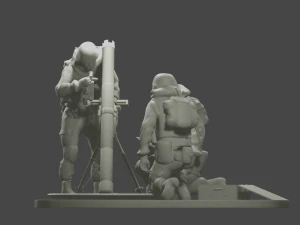 Mortierbemanning 2b11 STL 3D Model