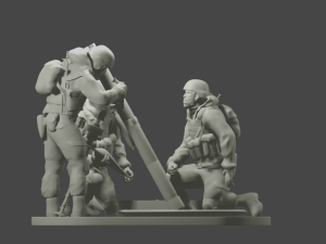 Mortar crew 2b11 STL 3D Модель