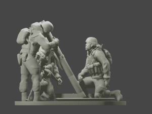 Mortierbemanning 2b11 STL 3D Model