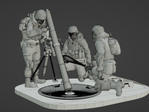 Mortar crew 2b11 STL 3D Модель