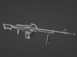 Set of a modern soldier with a pack of weapons RIG Model 3D