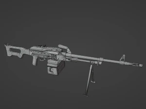Set of a modern soldier with a pack of weapons RIG 3D Model