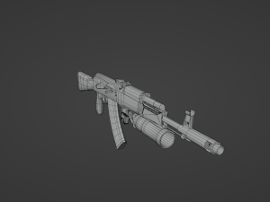 Set of a modern soldier with a pack of weapons RIG Model 3D
