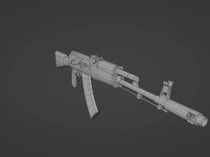 Set of a modern soldier with a pack of weapons RIG 3D Model