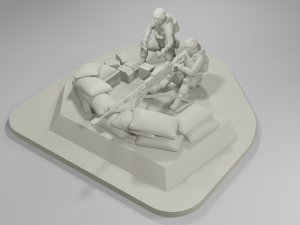 Heavy machinegun KORD STL 3D Модель