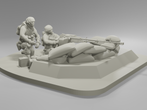 Heavy machinegun KORD STL 3D Модель