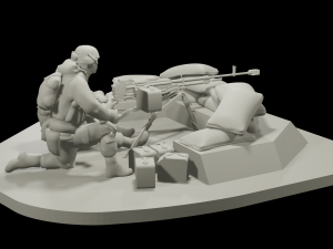 Heavy machinegun KORD STL 3D Модель