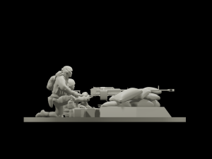 Heavy machinegun KORD STL 3D Модель
