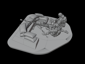 Heavy machinegun KORD STL 3D Модель