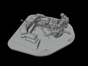 Heavy machinegun KORD STL 3D Model