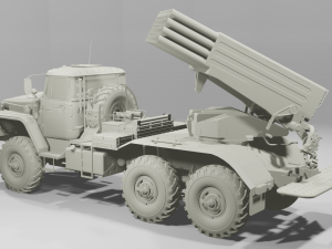 Multiple launch rocket system Grad STL Modelo 3D