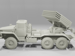 Multiple launch rocket system Grad STL Modelo 3D