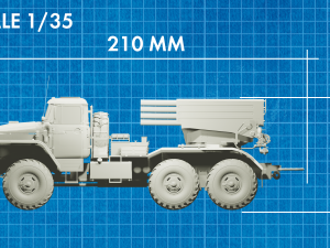 Multiple launch rocket system Grad STL Modelo 3D