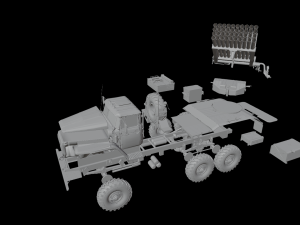Multiple launch rocket system Grad STL Modelo 3D