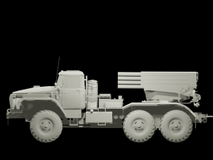 Multiple launch rocket system Grad STL Modelo 3D