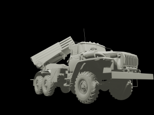 Multiple launch rocket system Grad STL Modelo 3D