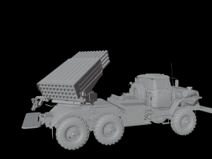 Multiple launch rocket system Grad STL Modelo 3D