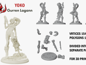 YOKO GurrenLagann STL Modelo 3D