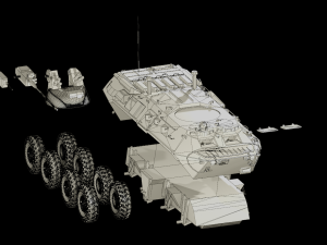 Armored personnel carrier BTR-82A 3D 모델