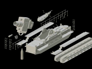 Self-propelled mortar Loki STL 3D Model