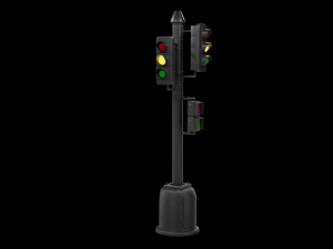 Free lol poly Traffic light 3D Модель