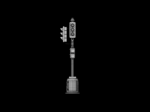 Free lol poly Traffic light 3D Модель