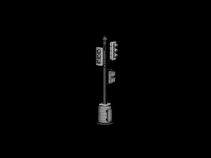 Free lol poly Traffic light 3D Модель