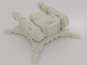 Space Marine light turret 3D Model