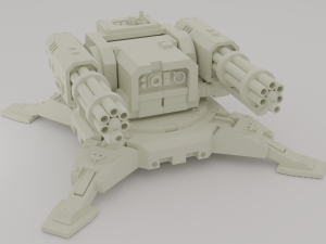 Space Marine light turret 3D Model