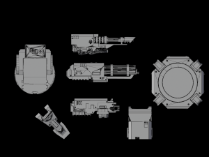 Space Marine light turret 3D Model