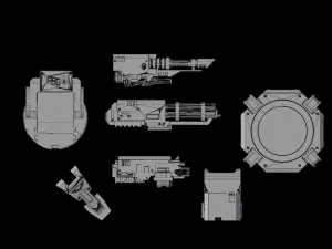 Space Marine light turret 3D Model