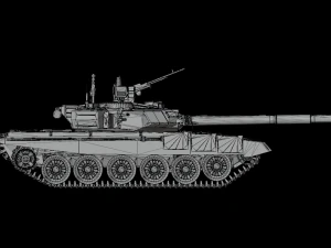 Main battle tank T90A Vladimirova STL 3D Model