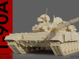 Main battle tank T90A Vladimirova STL 3D Model