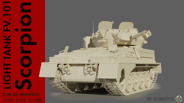 Assembly model CVR-T FV101 Scorpion STL Modèle 3D .c4d .max .obj .3ds .fbx .stl .blend 