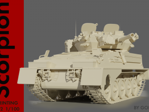 Assembly model CVR-T FV101 Scorpion STL 3D Model
