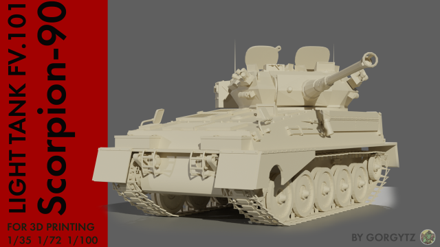 Assembly model CVR-T FV101 Scorpion-90 STL Modèle 3D .c4d .max .obj .3ds .fbx .stl .blend 