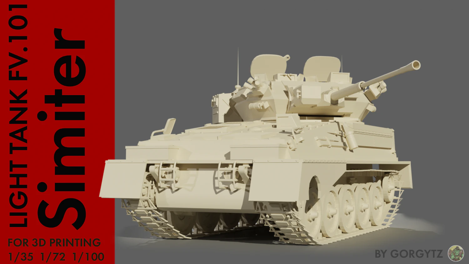 Assembly model CVR-T FV107 Simiter STL 3D Model .c4d .max .obj .3ds .fbx .stl .blend 