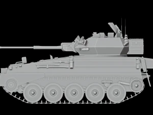 Assembly model CVR-T FV107 Simiter STL 3D Model