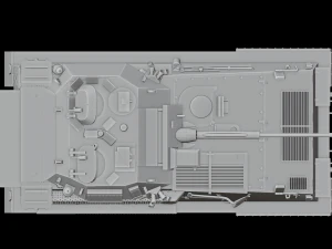 Assembly model CVR-T FV107 Simiter STL 3D Model