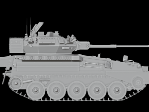 Assembly model CVR-T FV107 Simiter STL 3D 모델