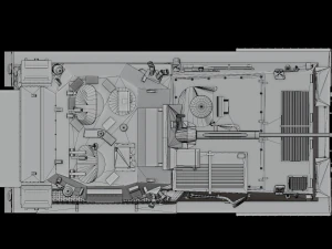 Assembly model CVR-T FV107 Simiter STL 3D Model