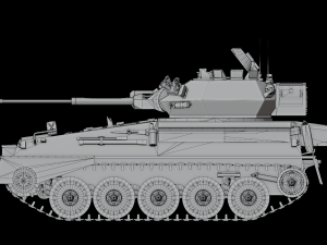 Assembly model CVR-T FV107 Simiter STL 3D 모델