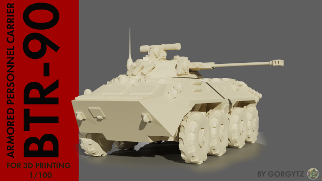Armored personnel carrier BTR-90 3D 모델 .c4d .max .obj .3ds .fbx .stl .blend 