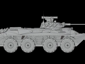 Armored personnel carrier BTR-90 3D Model