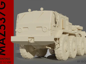MAZ537g heavy-duty four-axle truck 3D Model