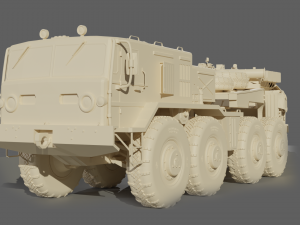 MAZ537g heavy-duty four-axle truck 3D 模型