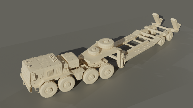 MAZ537g heavy-duty four-axle truck 3D Model in Transport 3DExport