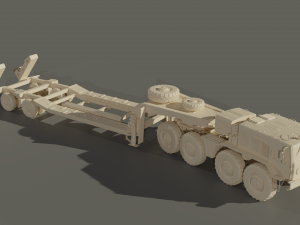 MAZ537g heavy-duty four-axle truck 3D 模型