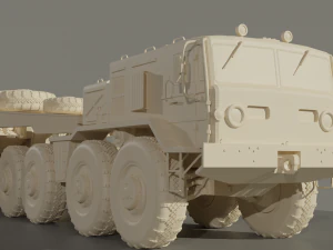 MAZ537g heavy-duty four-axle truck 3D Model