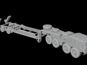 MAZ537g heavy-duty four-axle truck 3D 模型